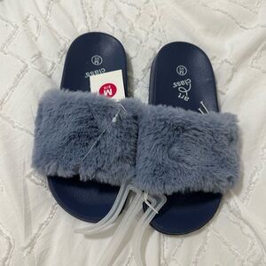 Art Class Plush Navy Slide Sandals